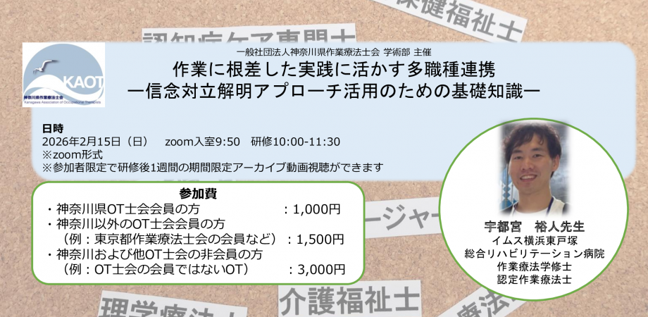 作業に根差した実践に活かす多職種連携　ー信念対立解明アプローチ活用のための基礎知識ー