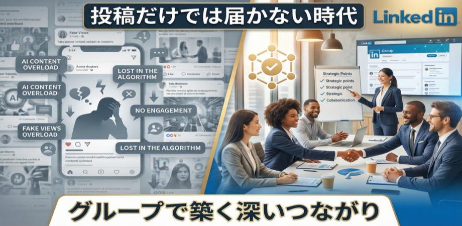 投稿だけでは届かない時代へ。LinkedIn「グループ」で築く、決裁者との本質的なつながり