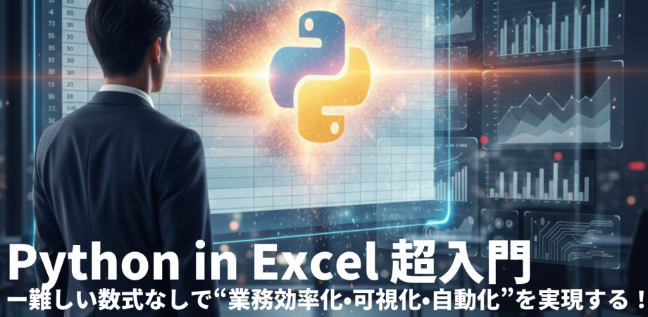 【無料】プログラミング未経験OK!「Excelで始めるPythonデータ分析超入門」-難しい数式なしで“業務効率化・可視化・自動化”を実現