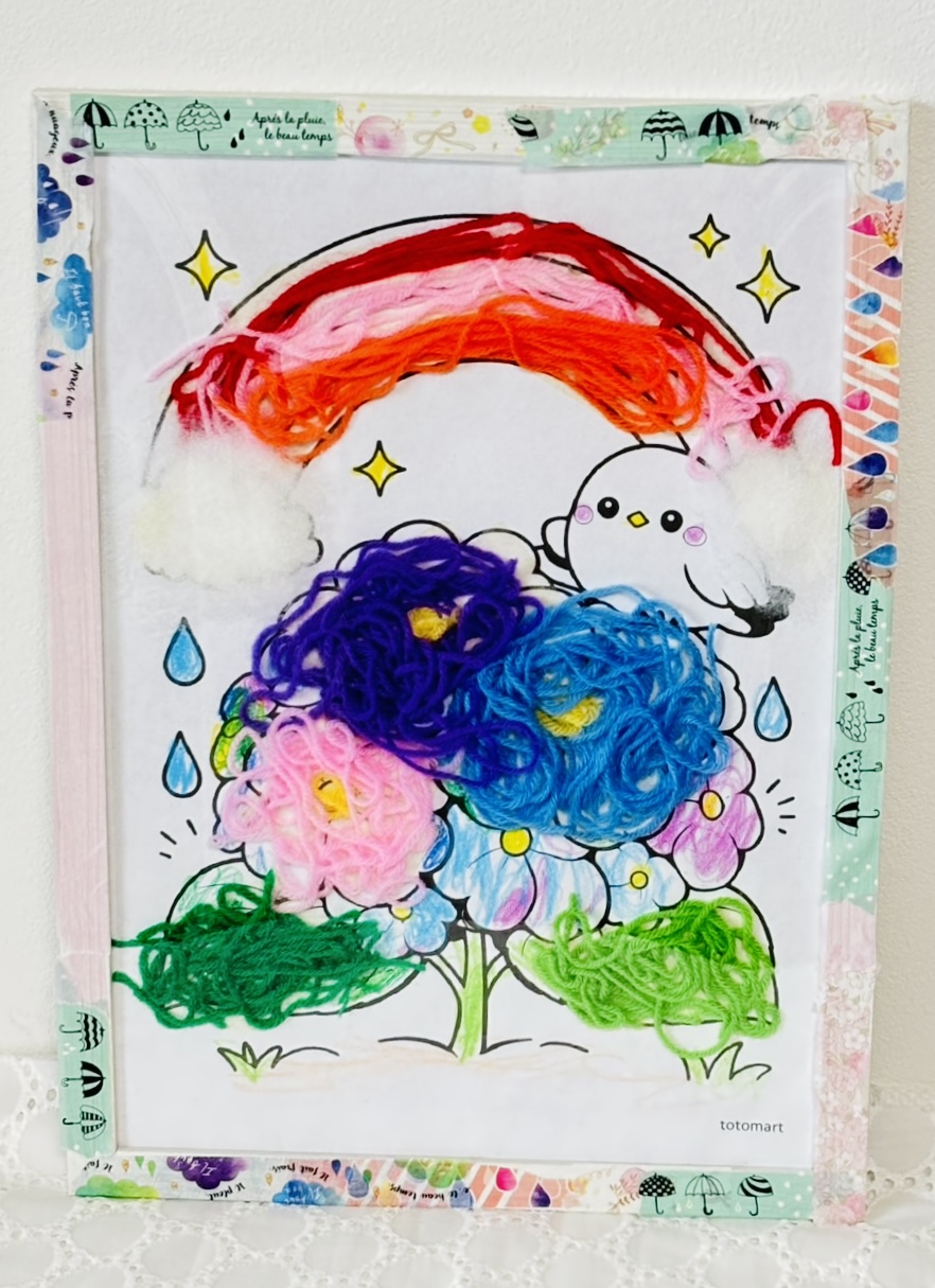 初めてでもかんたん！あじさいと虹をつくる毛糸アートWS – NATURIM
