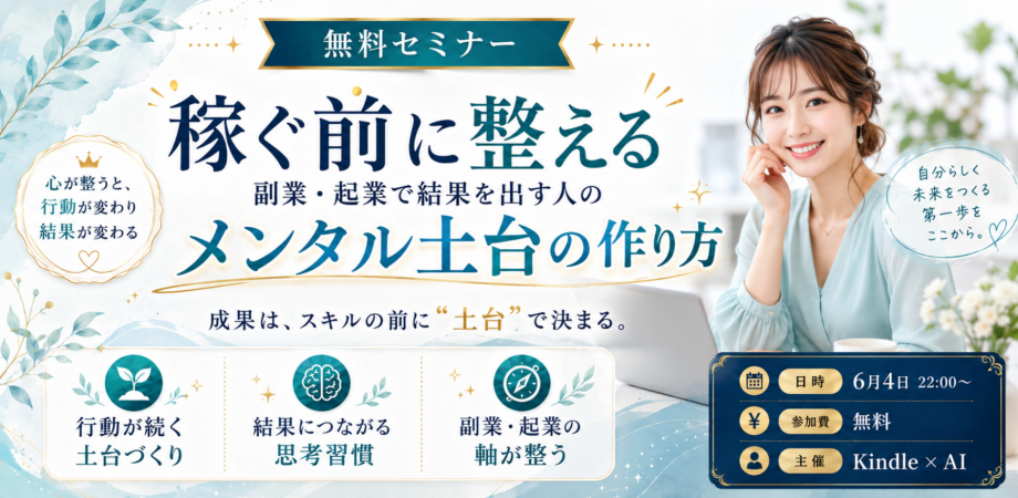 稼ぐ前に整える 副業・起業で結果を出す人のメンタル土台の作り方