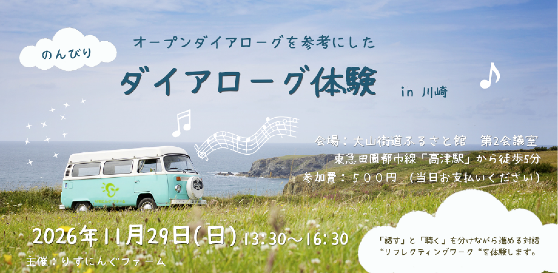 11月29日 オープンダイアローグを参考にした のんびり ダイアローグ体験 in 川崎