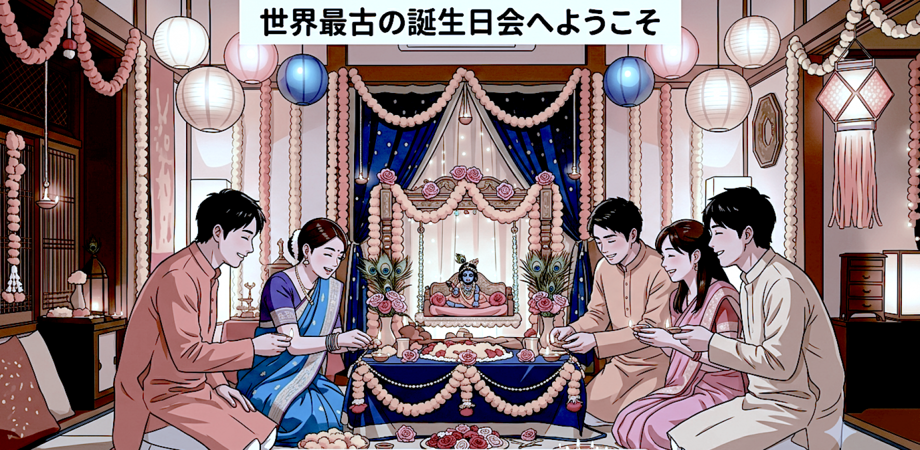クリシュナって誰？を知らなくても楽しめる、インドの誕生日パーティー｜ジャンマシュタミ祭 イベントカバー