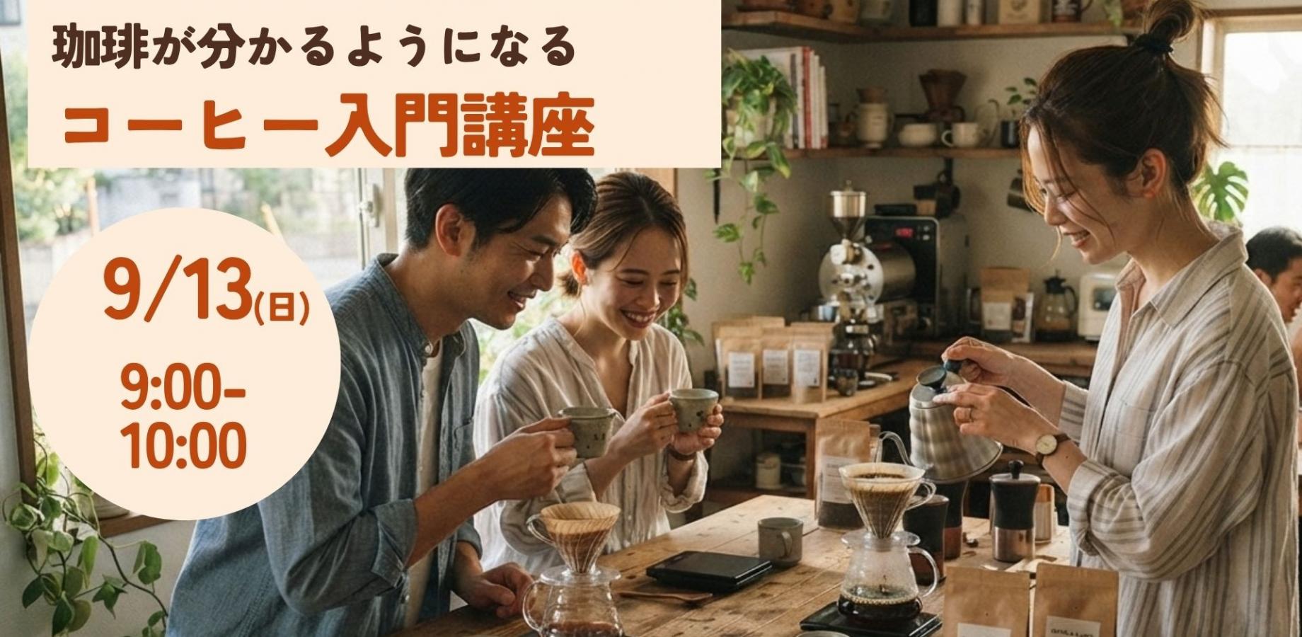 【珈琲が分かる人になる！】朝活コーヒー入門講座　#9/13(日)