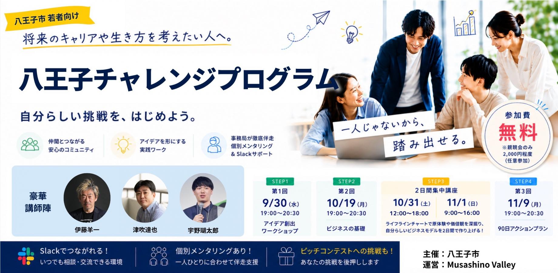Hachioji Challenge Program: Start Your Own Personal Journey (Hosted by Hachioji City)