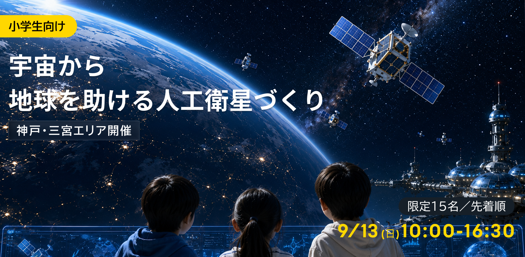 【小学生向け】【神戸開催】スペース・チャレンジ・ラボ in KOBE  〜宇宙から地球を助ける、オリジナル人工衛星をつくろう〜