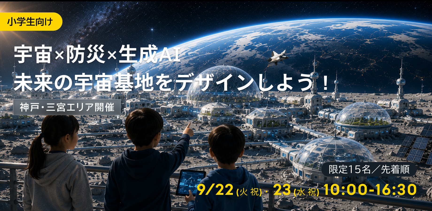 【小学生向け】スペース・チャレンジ・ラボ in Kobe 〜宇宙×防災：生成AIで未来の宇宙基地をデザインしよう！〜