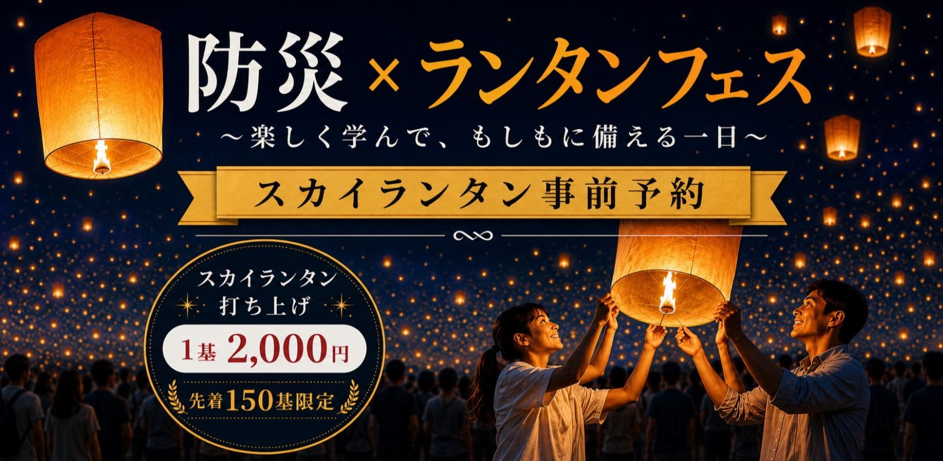【先着150基限定】防災×ランタンフェス　ランタン事前予約