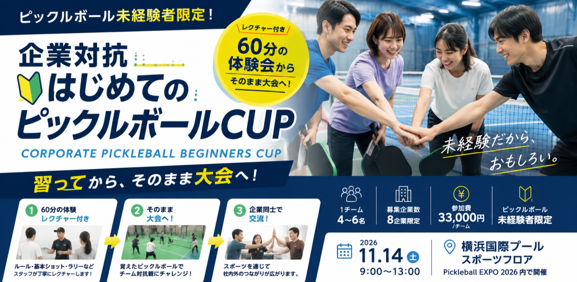 PICKLEBALL EXPO 2026　企業対抗 はじめてのピックルボールCUP