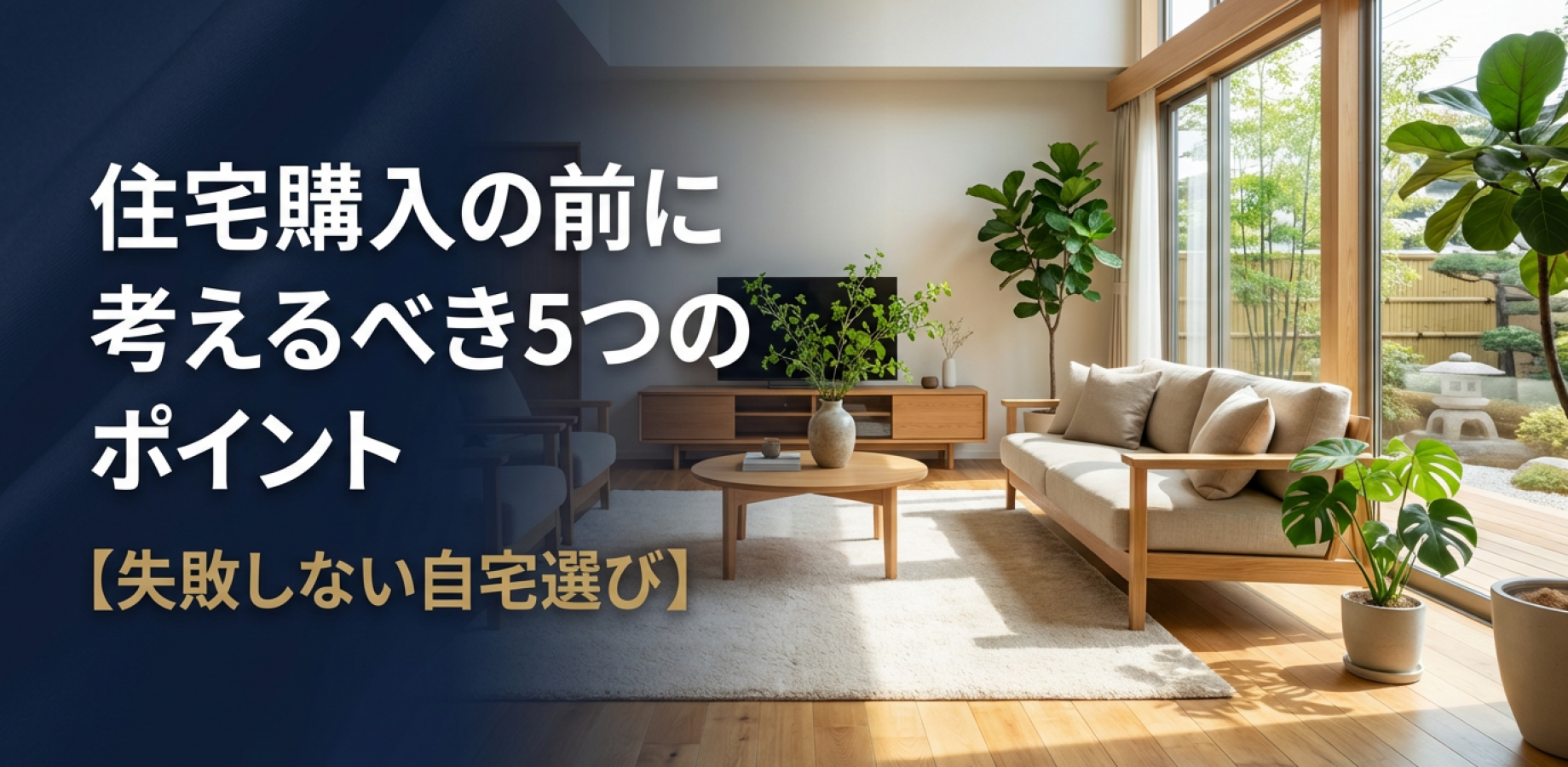 住宅購入の前に考えるべき５つのポイント【失敗しない自宅選び】