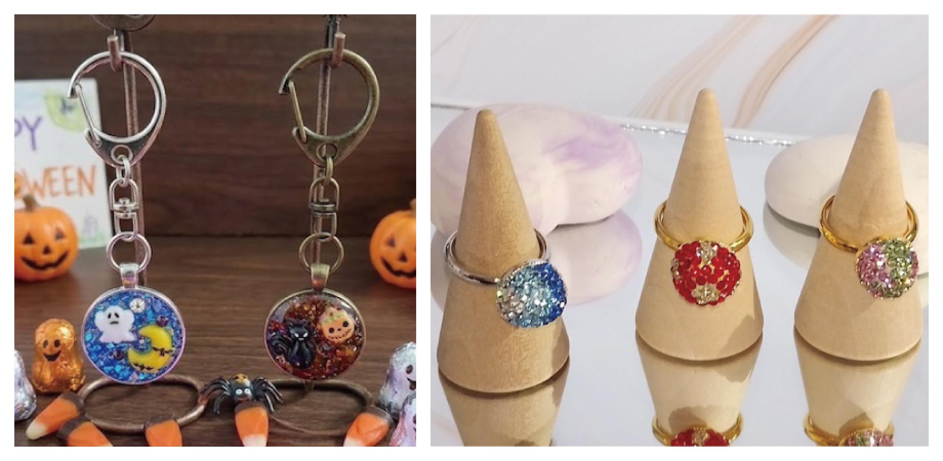 スワロフスキークリスタルでハロウィンアクセサリーを作ろうWS