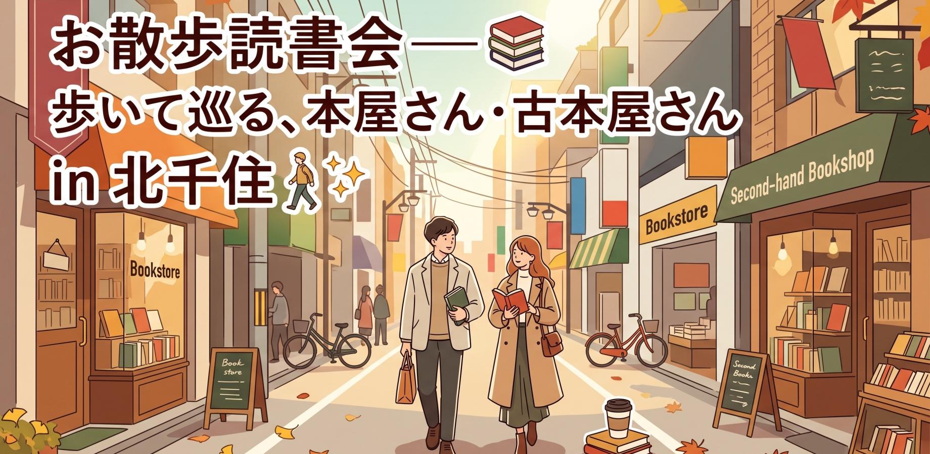 お散歩読書会――📚 歩いて巡る、本屋さん・古本屋さん in 北千住🚶✨