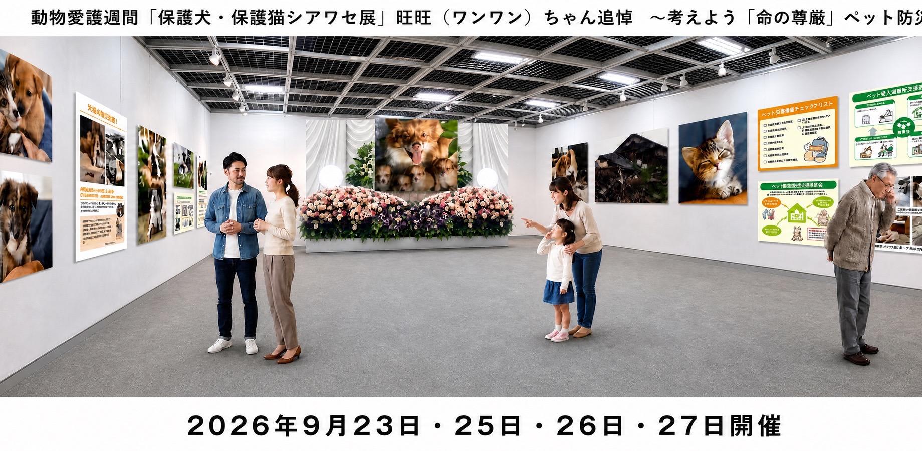 【動物愛護週間】保護犬・保護猫シアワセ展 旺旺(ワンワン)ちゃん追悼 〜考えよう「命の尊厳」ペット防災〜