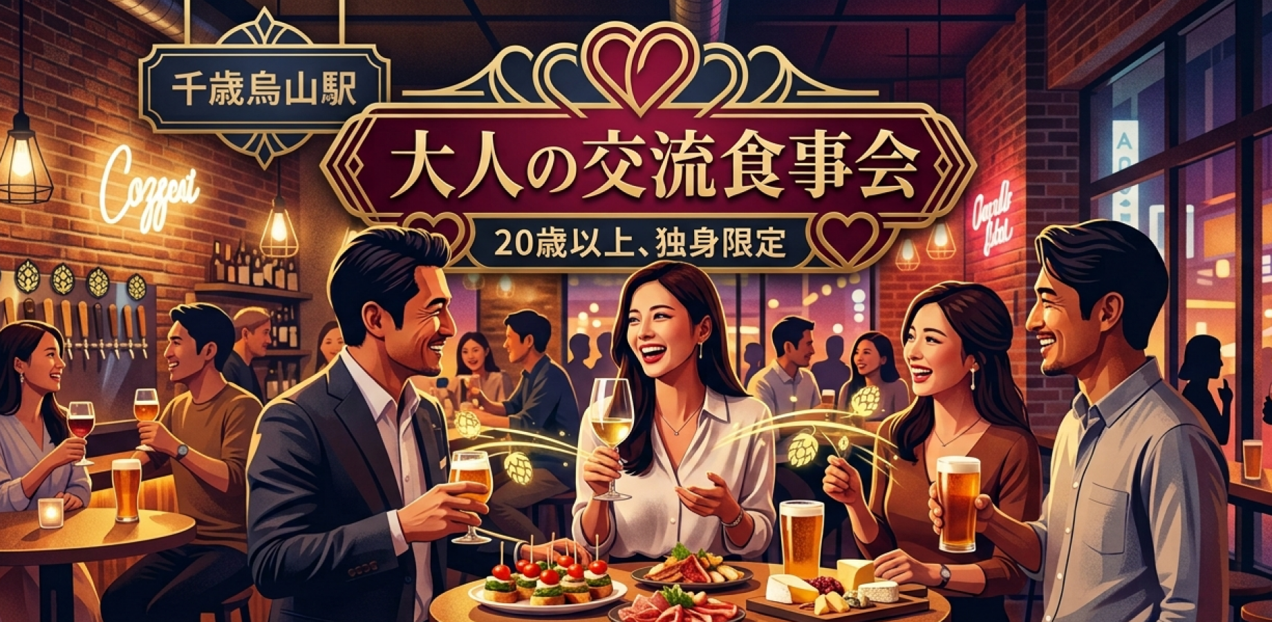 9月11日（金）千歳烏山｜新しい人と出会える大人の友達作り食事会｜20〜59歳独身・お一人様歓迎