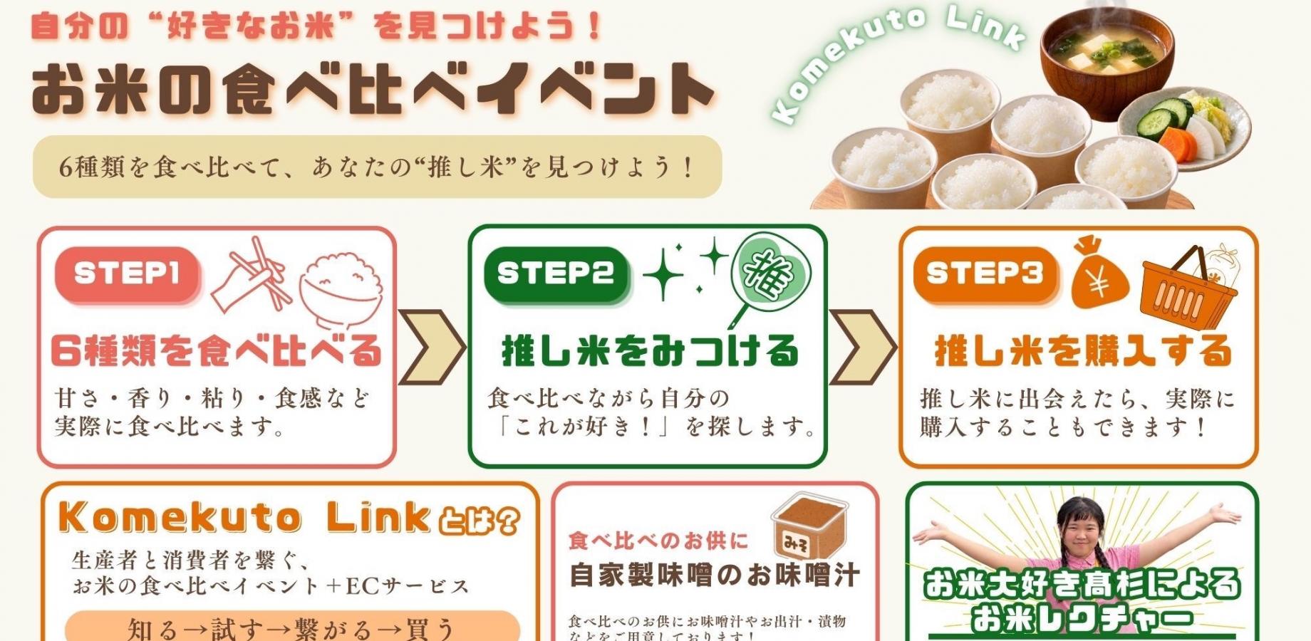 Komekuto Linkお米の食べ比べ体験イベント