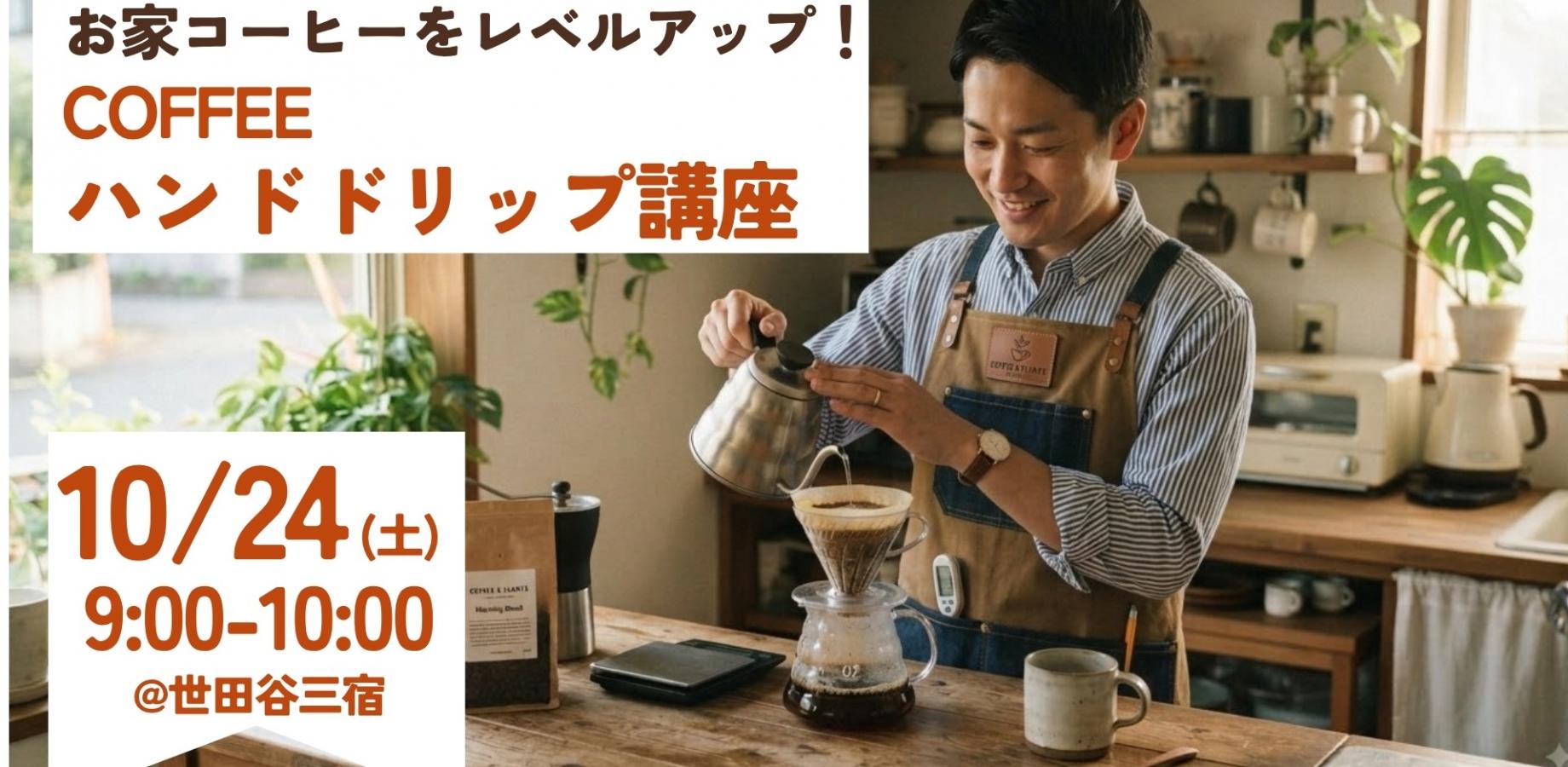提升家用咖啡技巧！清晨手冲咖啡讲座　10月24日（星期六）