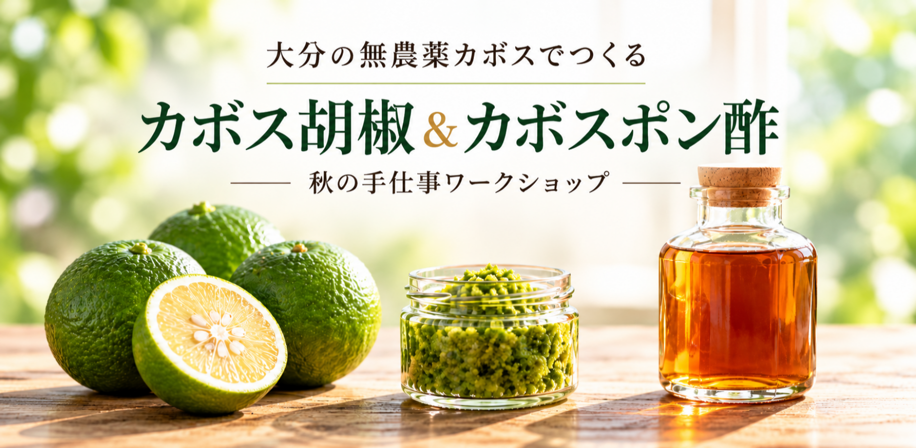 Workshop: Making Kabosu Pepper and Kabosu Ponzu with Organic Kabosu from Oita – Autumn Craft Session